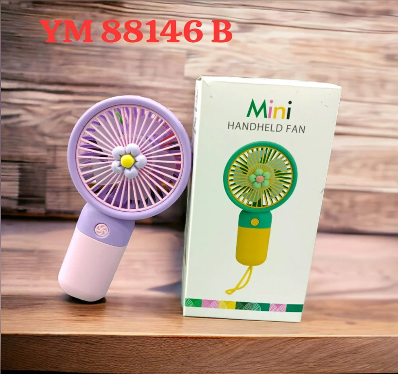 ABS Plastic Portable Hand Fan, Handheld, Power Source: USB Rechargeable